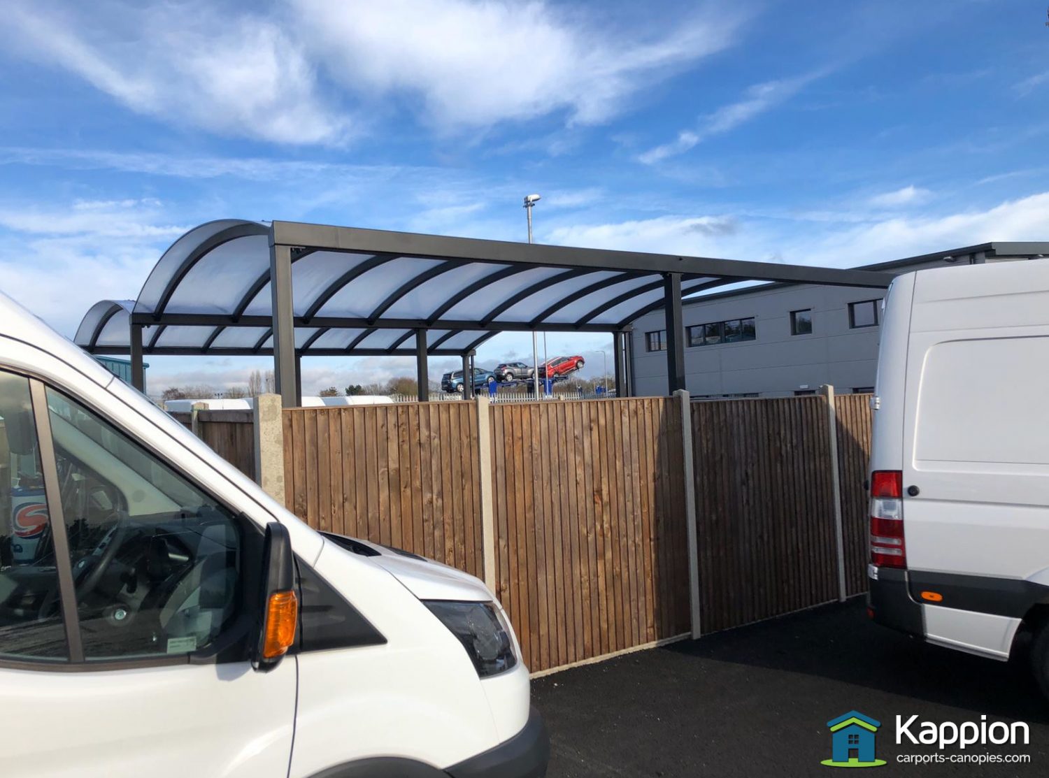 2 Bay Valeting Canopy installed for Advanced Vehicle Rental, Norwich